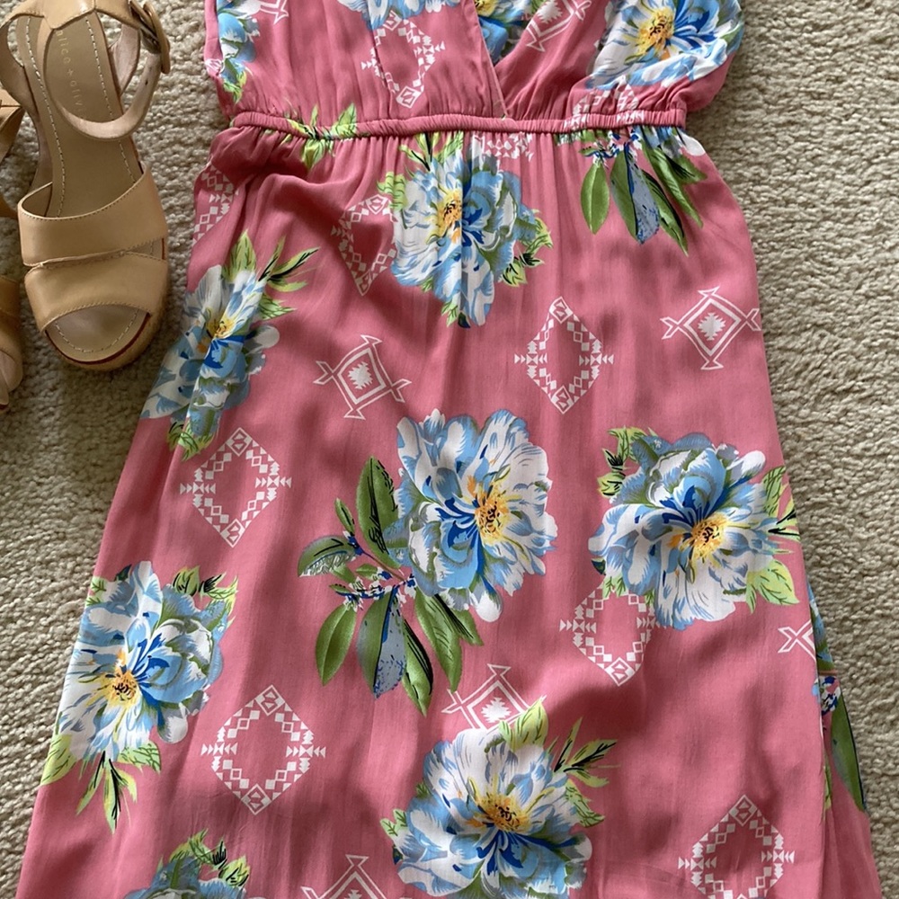 Pink Floral Maxi Dress - Picture 9 of 10